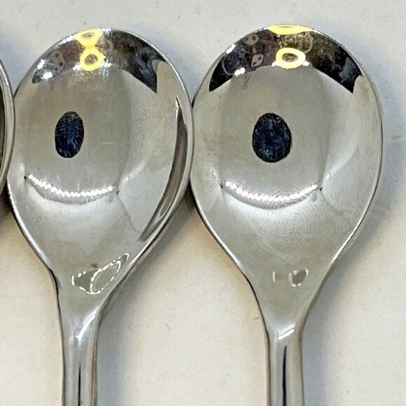 Four Stainless Steel Baby Spoons Grape & Leaf Design - Picture 7 of 12